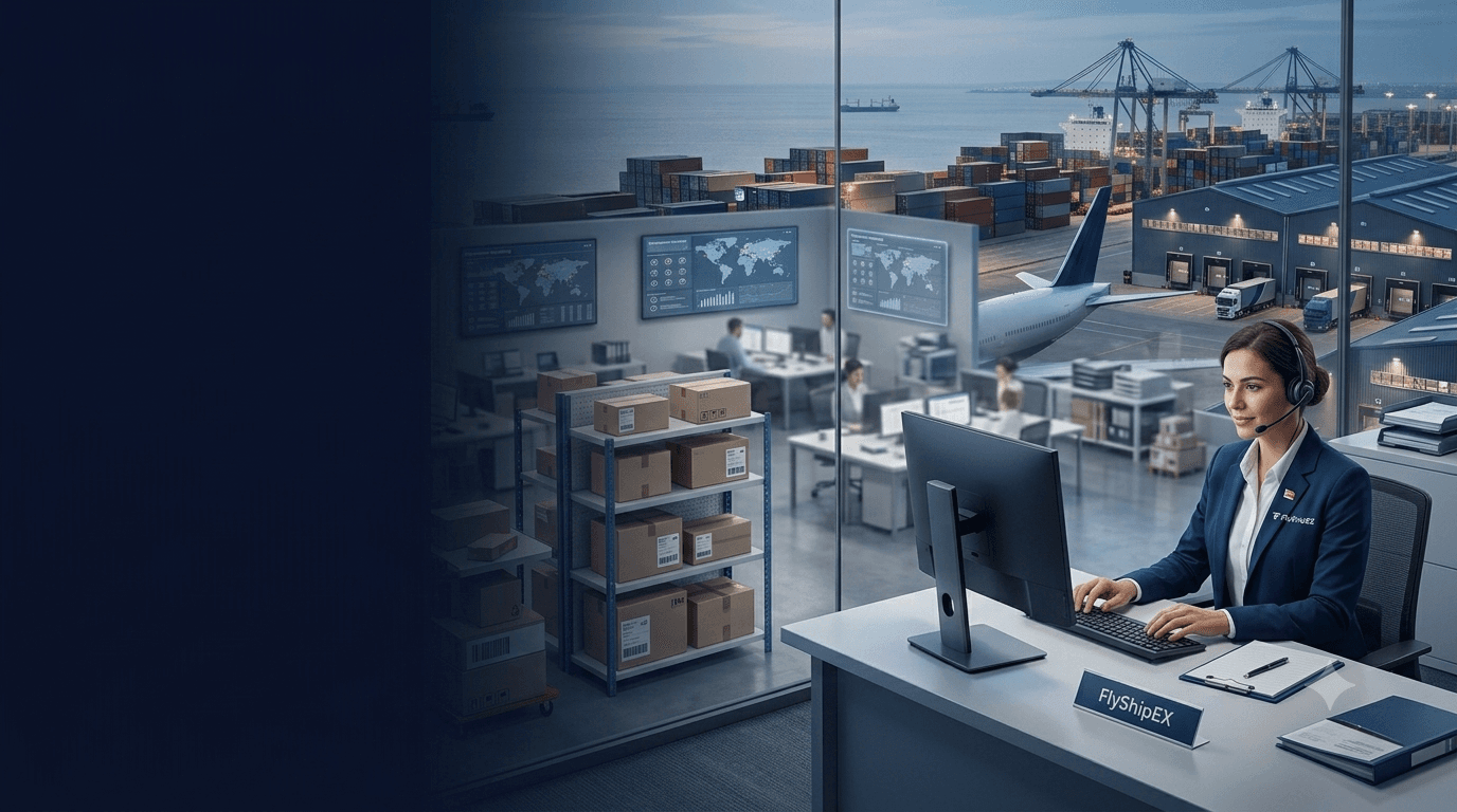 FlyShipEX customer support assisting with shipping and tracking enquiries